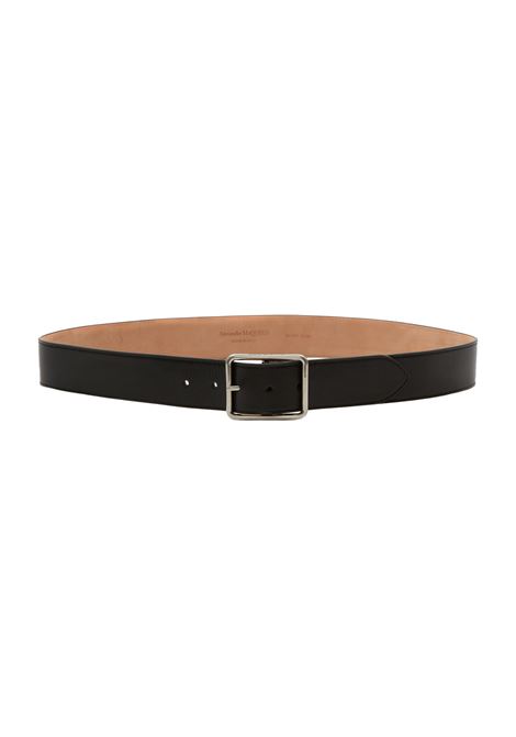 Black Leather Belt ALEXANDER MCQUEEN | 712506-1AAGN1000