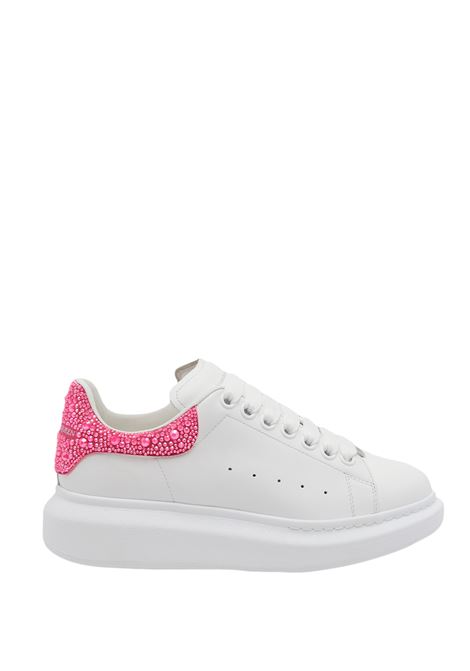 Sneakers Oversize Bianche e Rosa Nuovo Con Strass ALEXANDER MCQUEEN | 718243-WICY98844