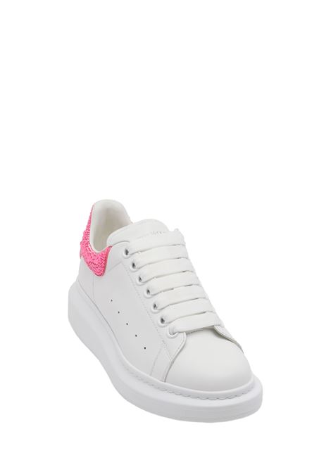 White and New Pink Oversized Sneakers With Rhinestones ALEXANDER MCQUEEN | 718243-WICY98844