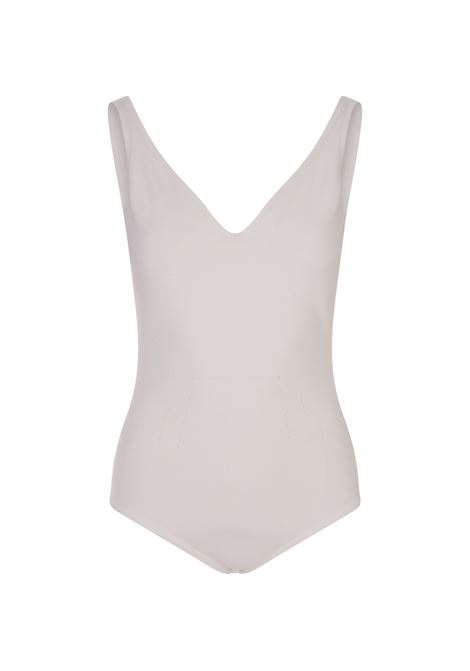 White Body Top With Perforated Stripes ALEXANDER MCQUEEN | 718927-Q1A2S9004