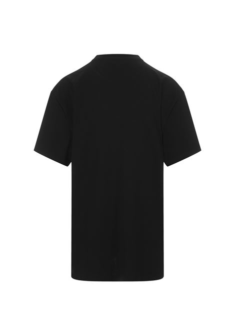 T-Shirt Oversize Nera Con Cimosa ALEXANDER MCQUEEN | 722591-QUX740901