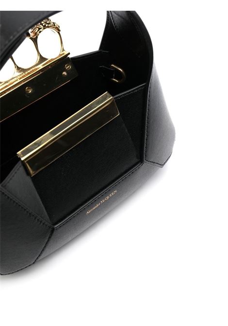 The Jewelled Hobo Mini Bag In Black And Gold ALEXANDER MCQUEEN | 731136-DYTAA1000