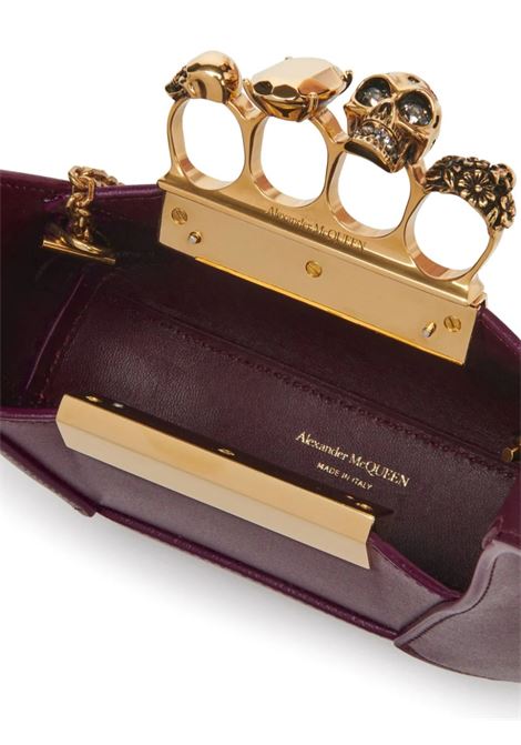 The Jewelled Hobo Mini Bag In Burgundy And Gold ALEXANDER MCQUEEN | 731136-DYTAA6000
