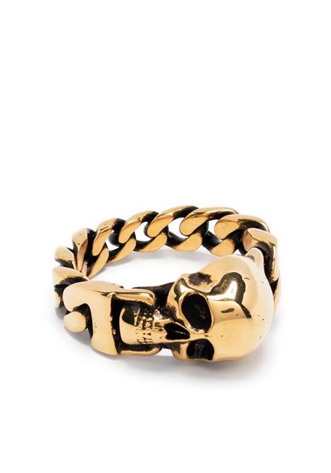 Gold Skull Chain Ring ALEXANDER MCQUEEN | 735914-J160T0448