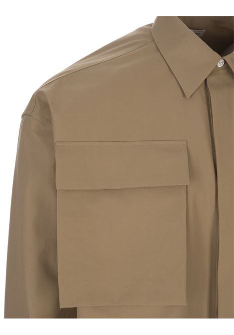 Military Pocket Overshirt in Beige ALEXANDER MCQUEEN | 746522-QVS779502