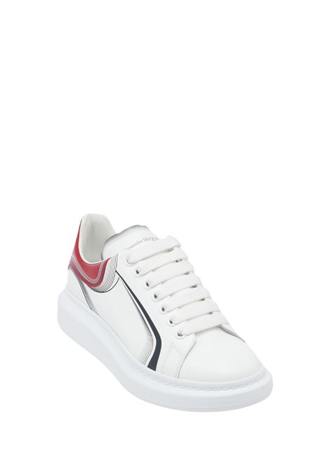 Oversized Sneakers In White and Garnet ALEXANDER MCQUEEN | 750336-WIDJM8835