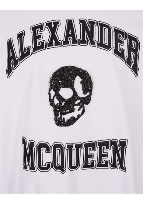 White Sweatshirt With Varsity Logo ALEXANDER MCQUEEN | 754562-QVX430900