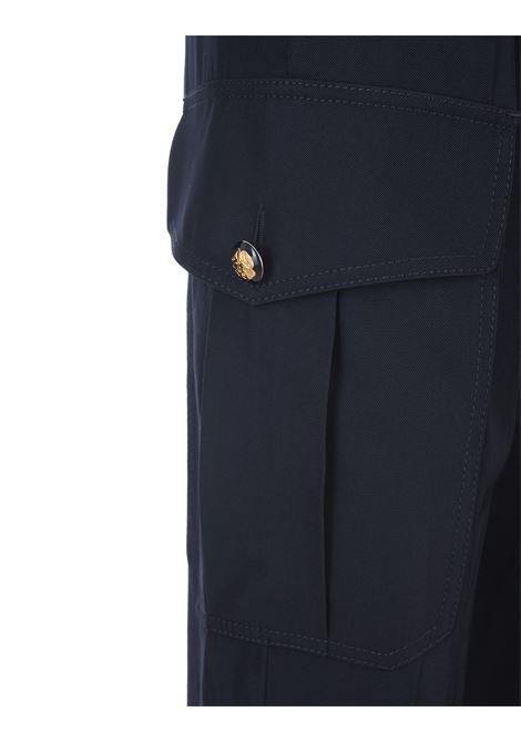 High Waisted Cargo Trousers In Blue ALEXANDER MCQUEEN | 754576-QJACF4100
