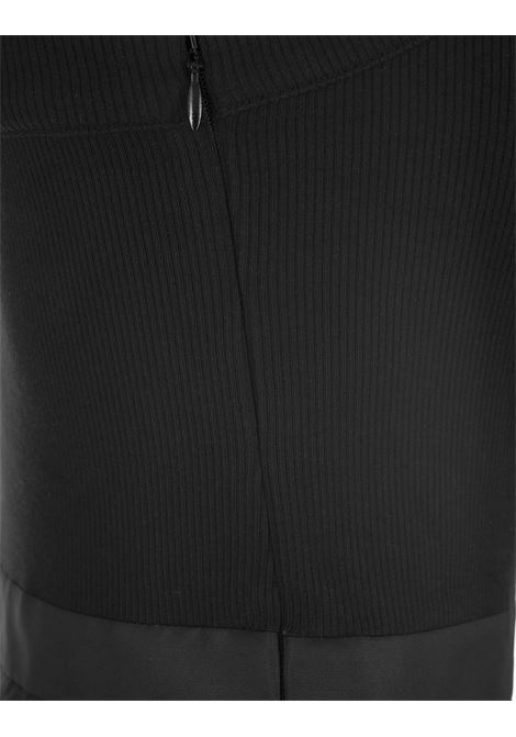 Midi Dress With Asymmetrical Draping In Black ALEXANDER MCQUEEN | 754939-QLABX1000