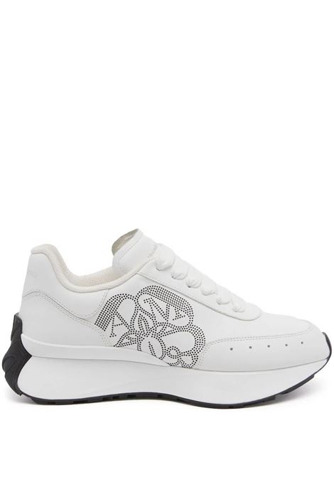 Sprint Runner Sneakers In White/Silver/Black ALEXANDER MCQUEEN | 755637-WIDN89089