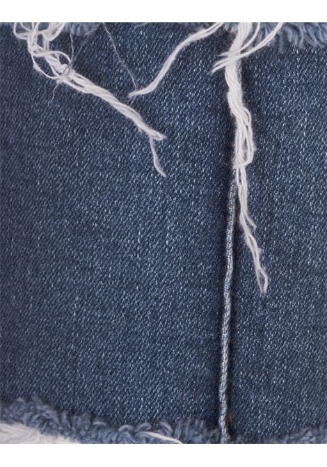 Jeans A Vita Bassa Con Cut-Out in Stone Washed ALEXANDER MCQUEEN | 757137-QMACH4164