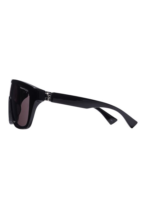 Floating Skull Mask Sunglasses in Black/Smoky ALEXANDER MCQUEEN | 760622-J07491056