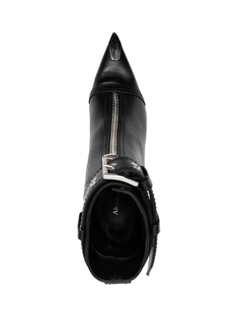 Black Slash Biker Ankle Boots ALEXANDER MCQUEEN | 768101-WIDR41081