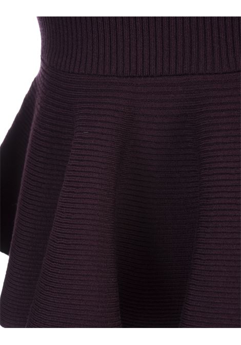 Flared Ribbed Sweater in Violet ALEXANDER MCQUEEN | 768593-Q1A644299