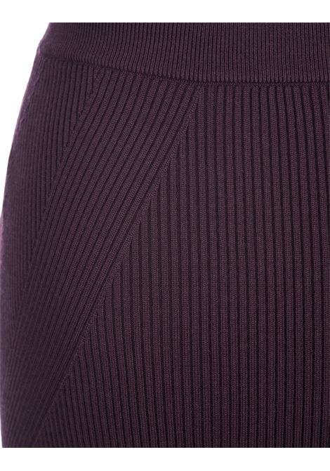 Violet Ribbed Pencil Skirt ALEXANDER MCQUEEN | 768608-Q1A654299