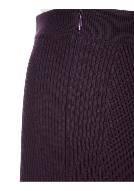 Violet Ribbed Pencil Skirt ALEXANDER MCQUEEN | 768608-Q1A654299