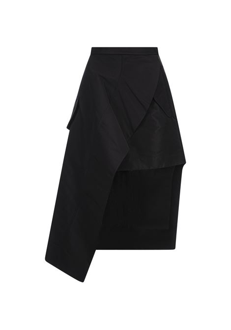 Black Asymmetrical Wrap Skirt ALEXANDER MCQUEEN | 768911-QEACM1000