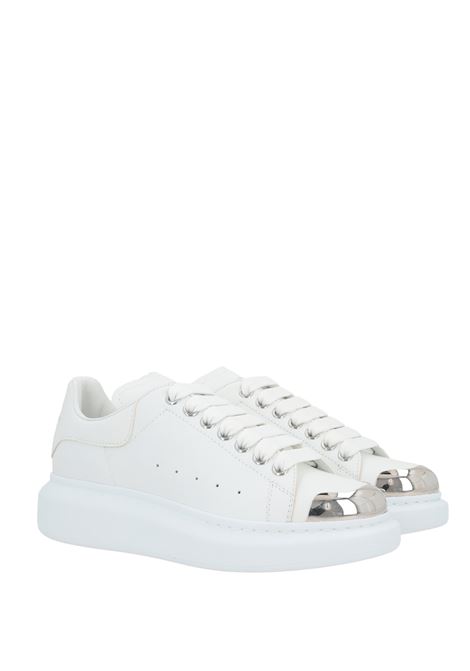 White Oversized Sneakers With Silver Metal Toe ALEXANDER MCQUEEN | 769115-WIEE29071