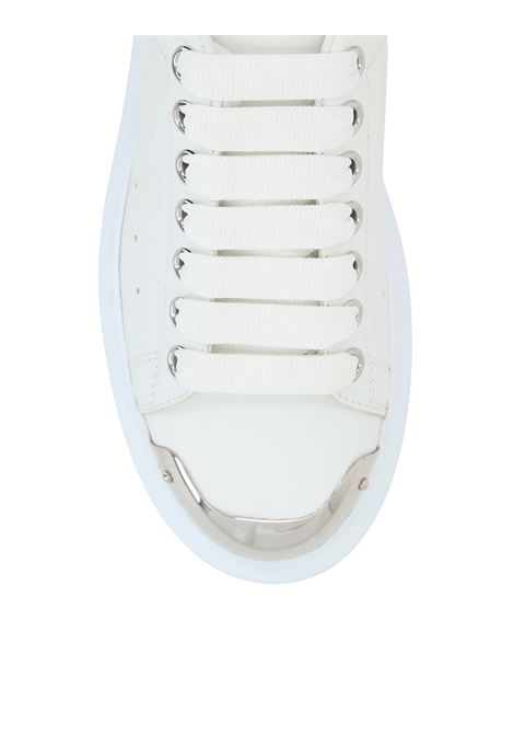 White Oversized Sneakers With Silver Metal Toe ALEXANDER MCQUEEN | 769115-WIEE29071