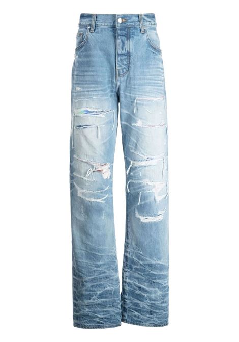 Loose-Fit Jeans In Blue Destroyed Denim AMIRI | PF23MDF020519