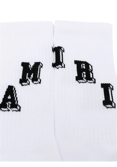 White Socks With Black Logo AMIRI | PF23MHR003111