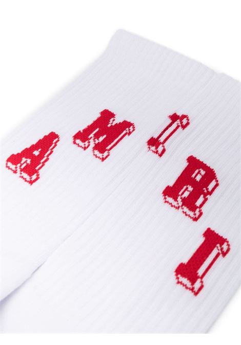 White Socks With Red Logo AMIRI | PF23MHR003124