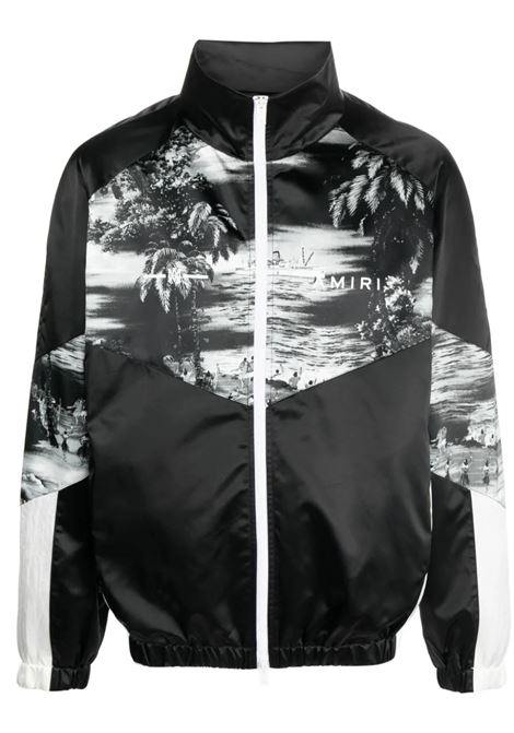 Black Hawaiian Print Track Jacket AMIRI | PF23MOS005001