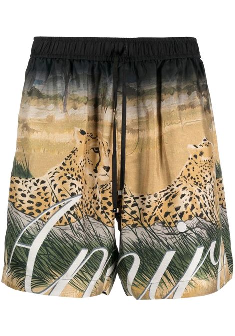 Cheetah Print Drawstring Shorts AMIRI | PF23MPB040900
