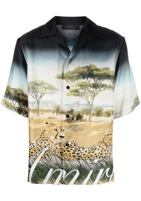 Camicia Bowling In Set Con Stampa Cheetah AMIRI | PF23MSS016900