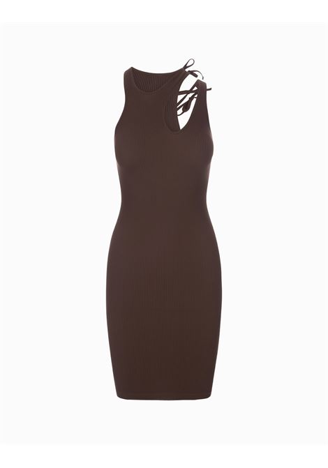 Brown Short Sheath Dress With Cut-Out ANDREADAMO | ADPF23DR099527750477
