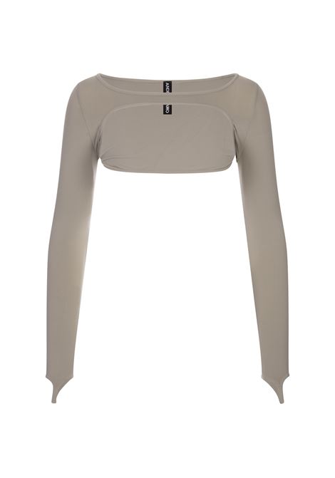 Taupe Sculpting Harness Crop Top ANDREADAMO | ADPF23TO199487751775