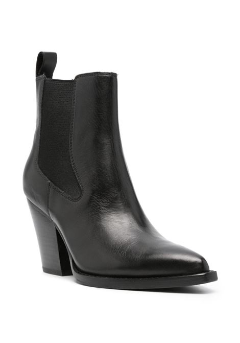 Black Emi Texan Ankle Boots ASH | F23-EMI01