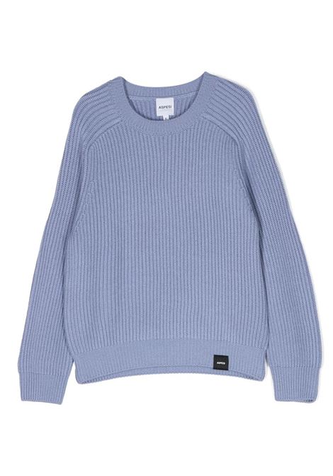 Iris Blue Wool Sweater ASPESI KIDS | F23019MAEM901465