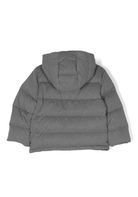 Grey Quilted Puffer Jacket With Hood ASPESI KIDS | F23020GMN0091074