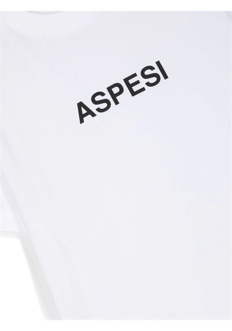 White T-Shirt With Logo ASPESI KIDS | F23021TSM01220109