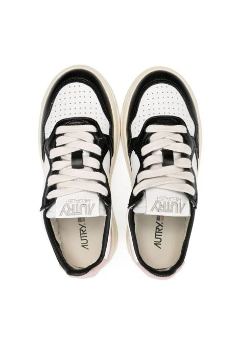 White, Pink And Black Medalist Low Sneakers AUTRY KIDS | KULK3C03