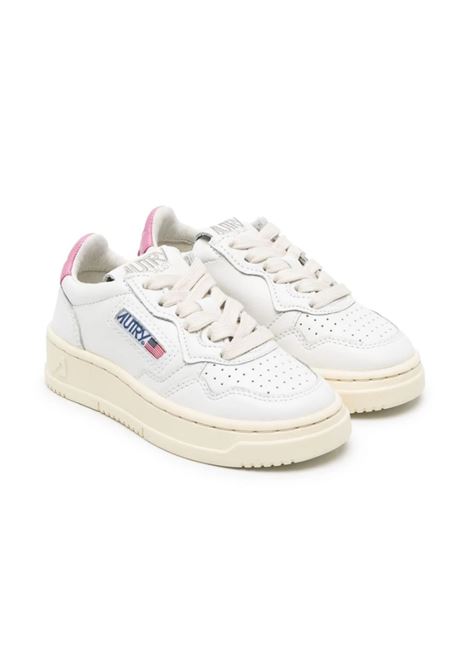 White And Pink Medalist Low Sneakers AUTRY KIDS | KULKLL19
