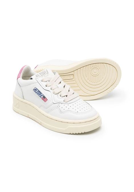 White And Pink Medalist Low Sneakers AUTRY KIDS | KULKLL19