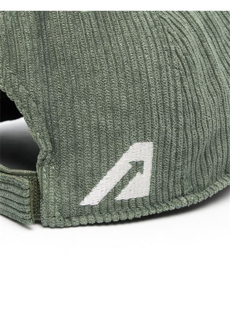 Cappello Da Baseball In Velluto a Coste Verde Militare Con Logo AUTRY | ACVU473G
