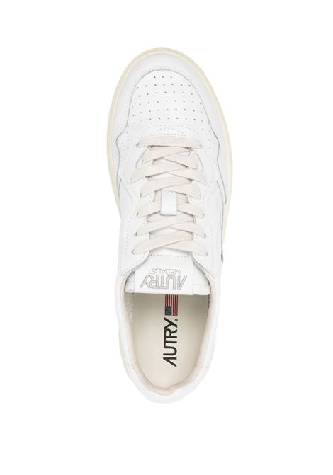 Sneakers Medalist Low In Pelle Bianca Con Stampa Draw Action AUTRY | AULMLD06