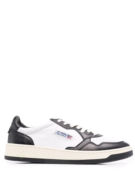 Black And White Two-Tone Leather Medalist Low Sneakers AUTRY | AULMWB01