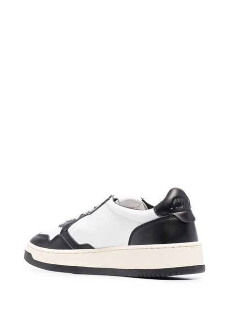 Black And White Two-Tone Leather Medalist Low Sneakers AUTRY | AULMWB01