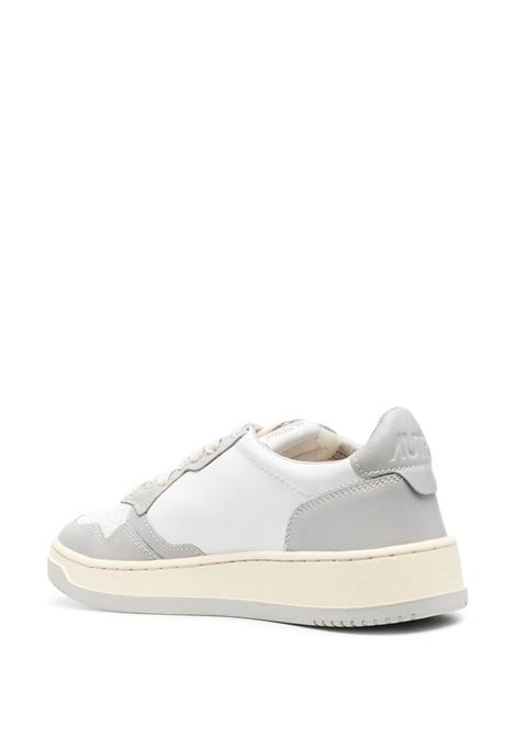 Grey And White Two-Tone Leather Medalist Low Sneakers AUTRY | AULMWB10