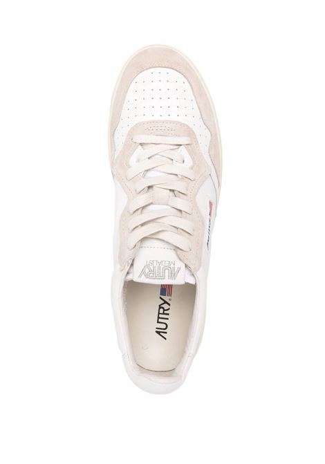 Sneakers Medalist Low In Pelle e Suede Bianco AUTRY | AULMWC06