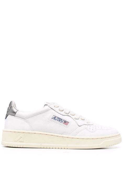 Sneakers Medalist Low In Pelle Bianca e Argento AUTRY | AULWLL05