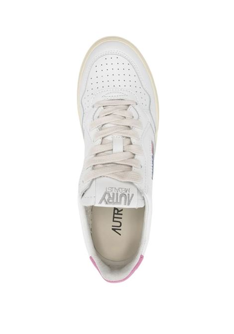 Sneakers Medalist Low In Pelle Bianca e Rosa AUTRY | AULWLL55