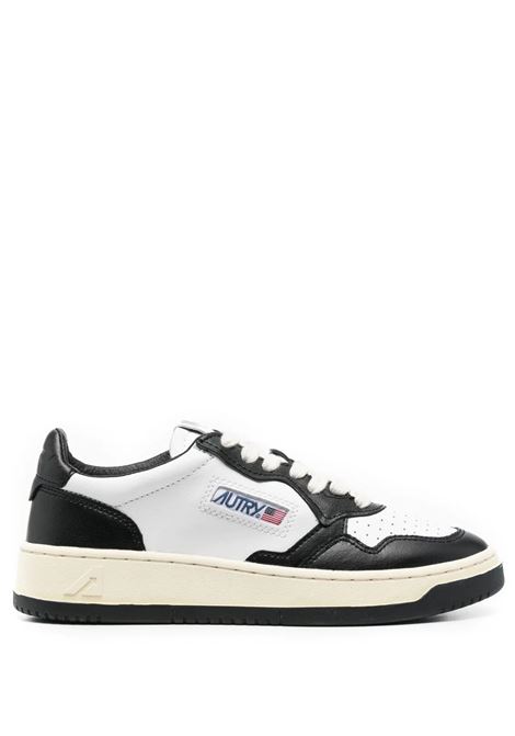 Black And White Two-Tone Leather Medalist Low Sneakers AUTRY | AULWWB01