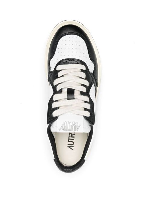 Black And White Two-Tone Leather Medalist Low Sneakers AUTRY | AULWWB01