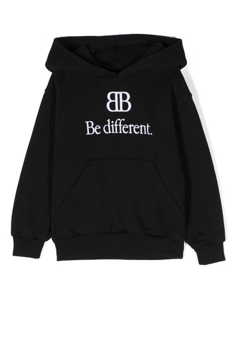 Black BB Be Different Oversize Hoodie BALENCIAGA KIDS | 682019-TNVW91070
