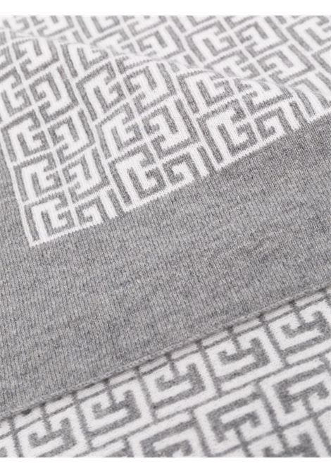 Grey Blanket With Balmain Monogram BALMAIN KIDS | BT0530-W0122102GR